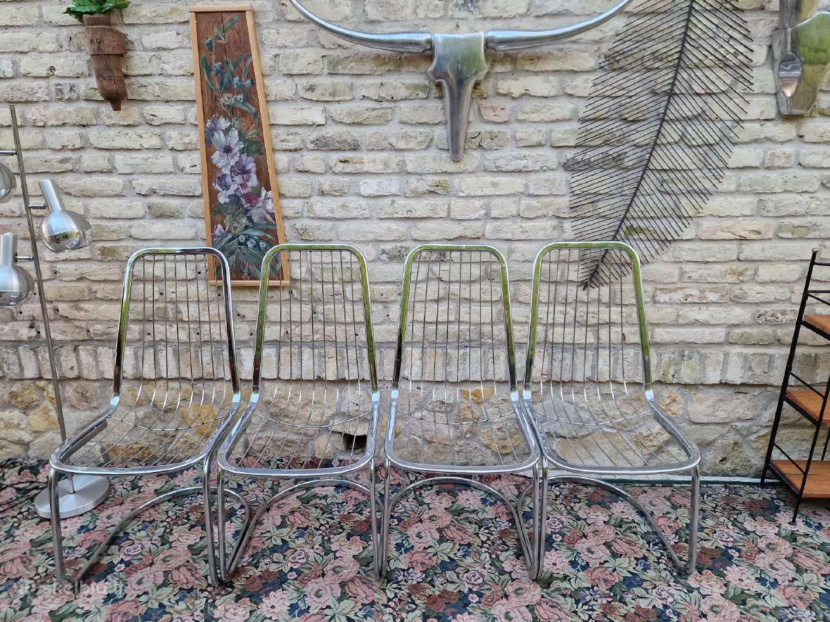 Vintažinės mid century Bauhaus st.chromo kėdės - nuotraukos Nr. 20