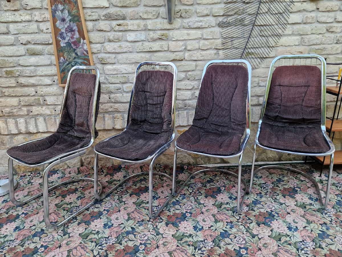 Vintažinės mid century Bauhaus st.chromo kėdės - nuotraukos Nr. 23