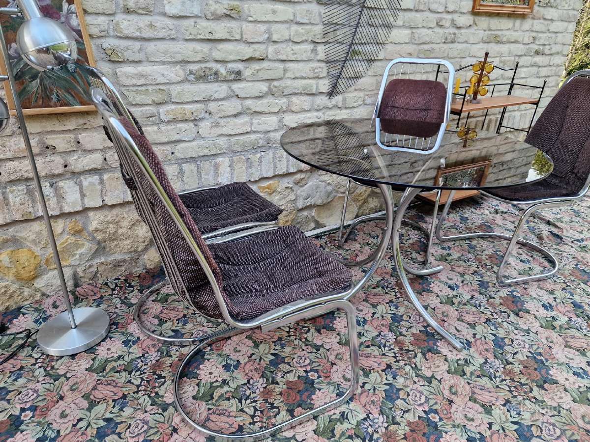 Vintažinės mid century Bauhaus st.chromo kėdės - nuotraukos Nr. 35