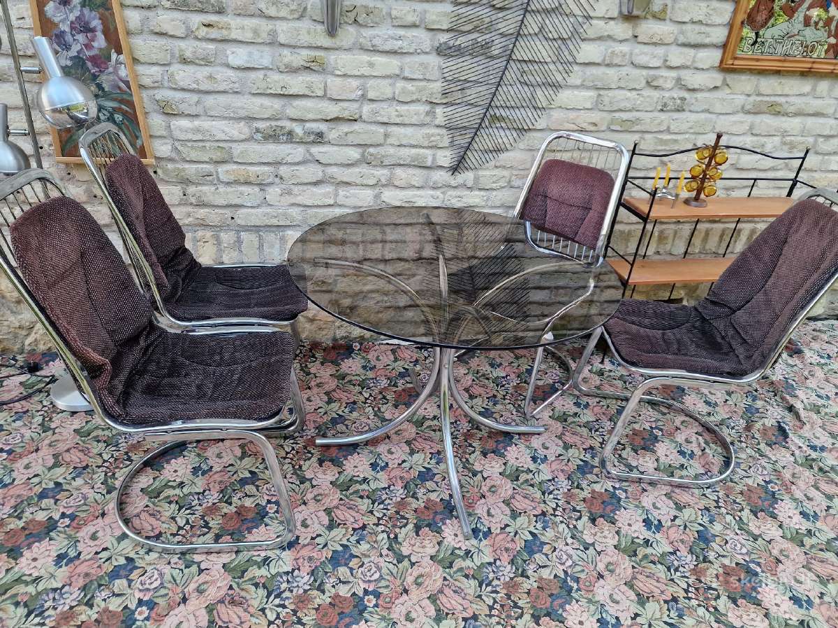 Vintažinės mid century Bauhaus st.chromo kėdės - nuotraukos Nr. 38