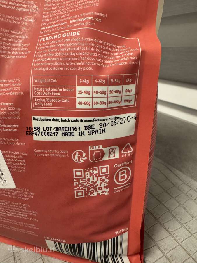 Sausas maistas katėms Applaws 3 pak. už 20 euro - nuotraukos Nr. 2