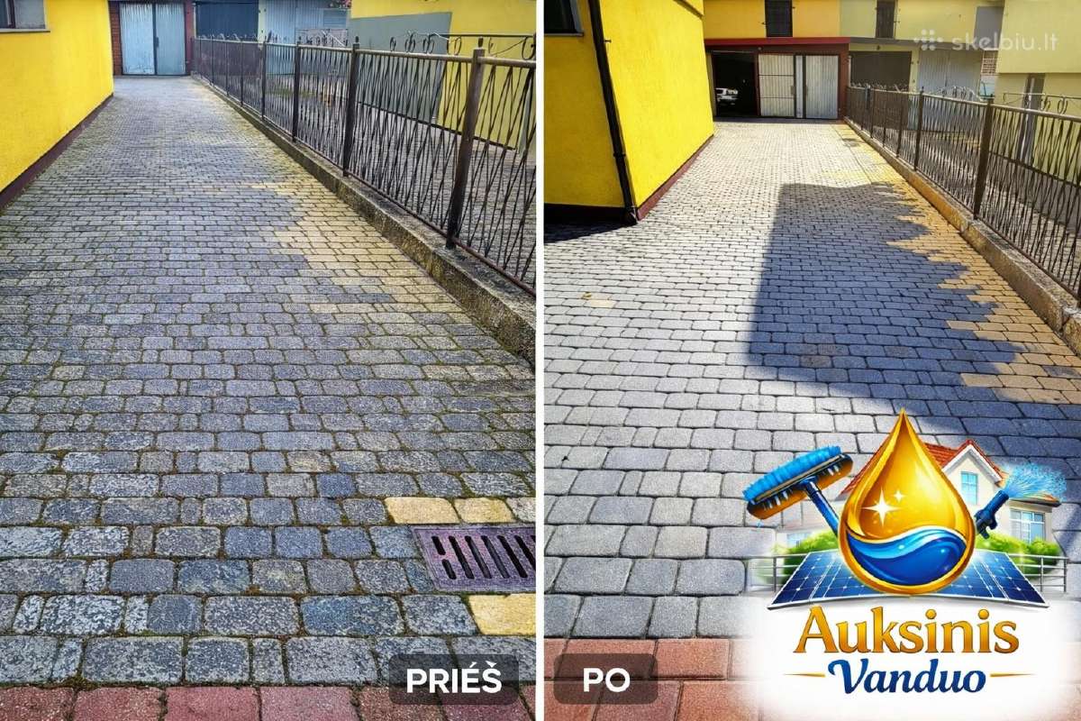 Fasadų,stogų,trinkelių,saulės modulių plovimas - nuotraukos Nr. 2