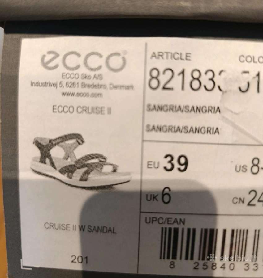 Odinės Ecco basutės 39 dydis - nuotraukos Nr. 5