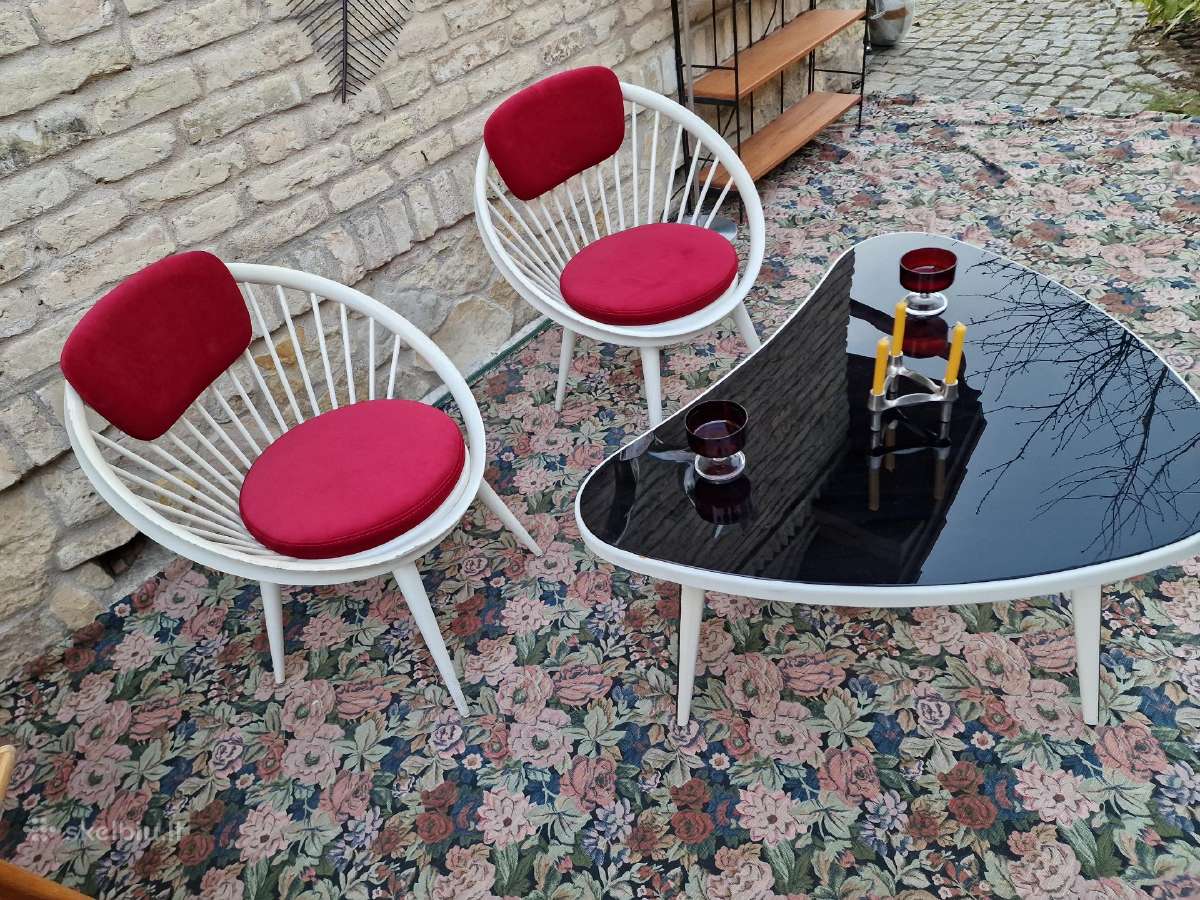 Vintažinis mid century Space Age baldų komplektas - nuotraukos Nr. 4