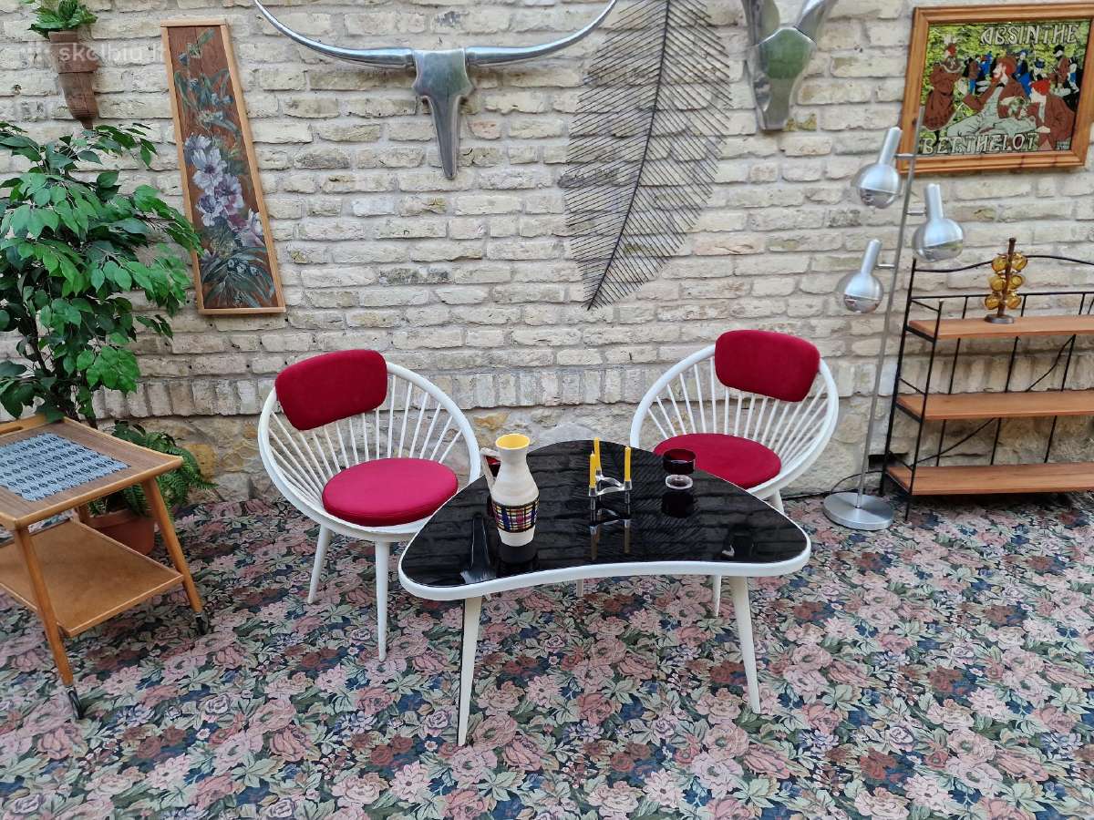 Vintažinis mid century Space Age baldų komplektas - nuotraukos Nr. 37