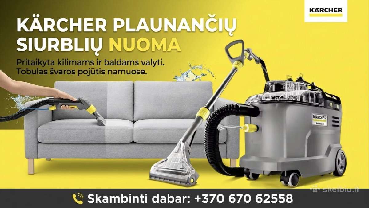 Karcher plaunančio plaunamo siurblio Nuoma