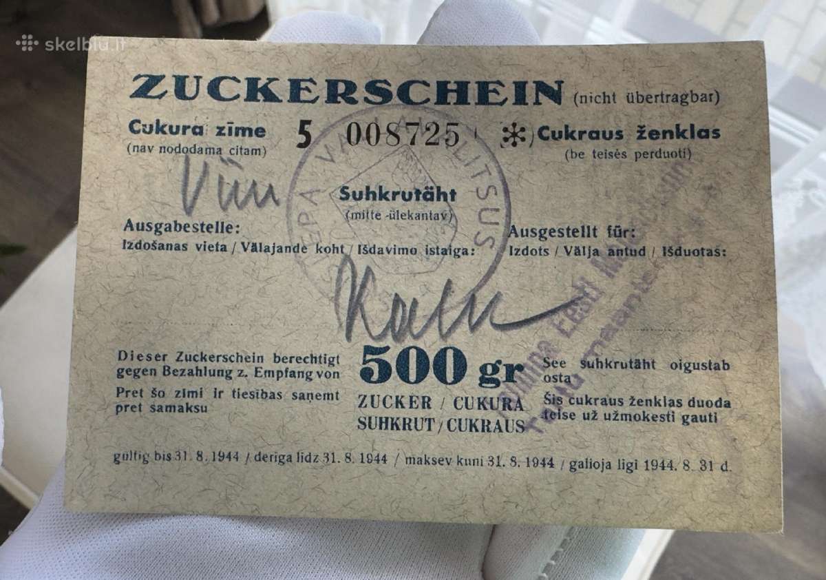 1944 m. Cukraus ženklas