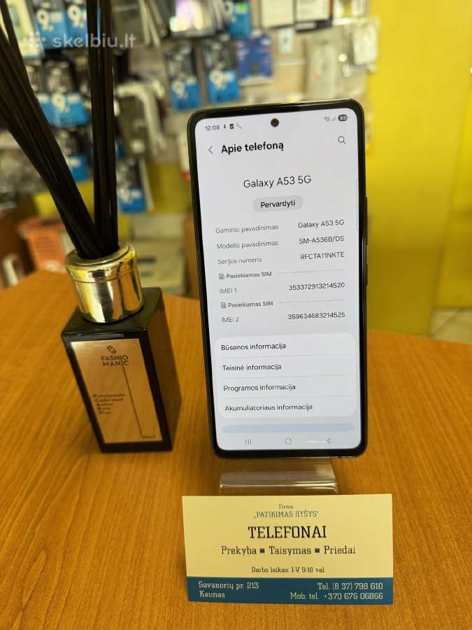 Samsung A53 5G Black 128gb Su Garantija - nuotraukos Nr. 3
