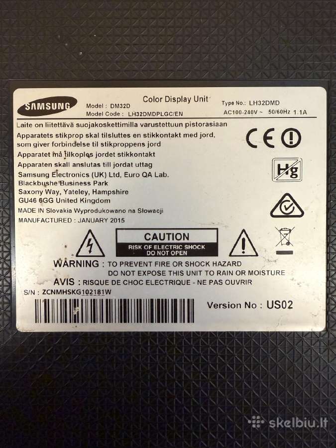Profesionalus Samsung 32" monitorius (Signage) - nuotraukos Nr. 3