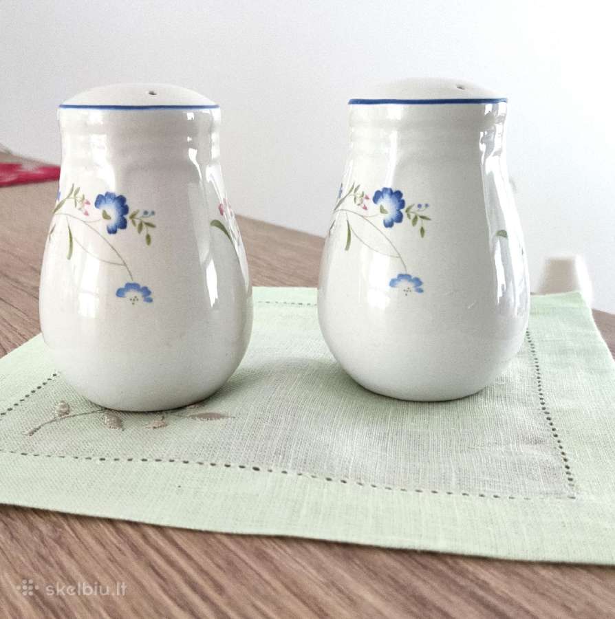 Keramikiniai indeliai druskai, pipirams, 2 vnt