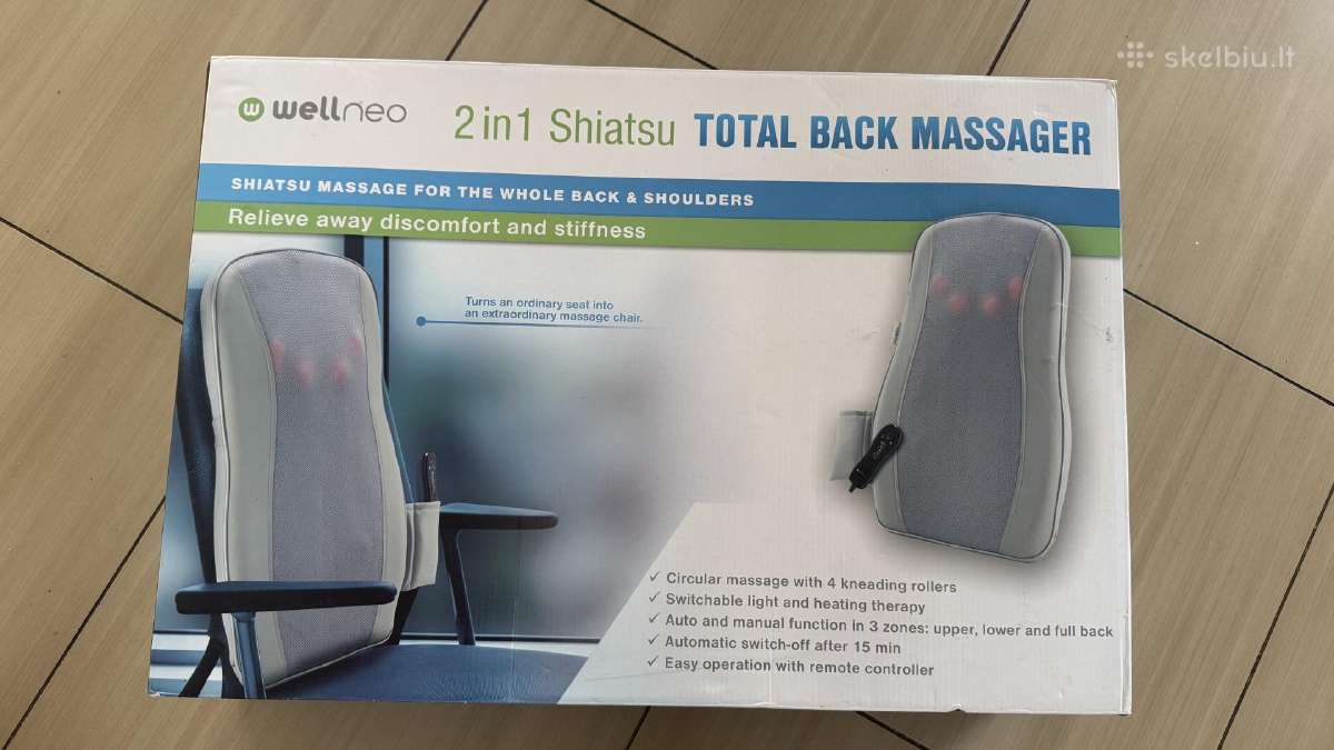 Masažuoklis nugarai Shiatsu Wellneo