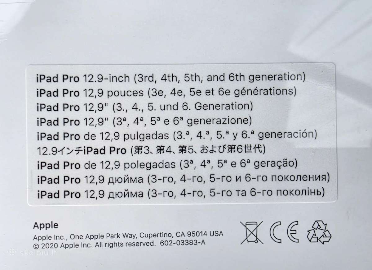 iPad Pro 12.9" (3, 4, 5, 6) Smark Keyboard Folio - nuotraukos Nr. 3