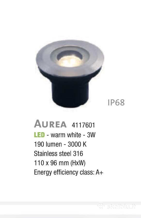 Įleidžiami šviestuvai Aurea- Uplight- 12v 3w Ip68 - nuotraukos Nr. 5