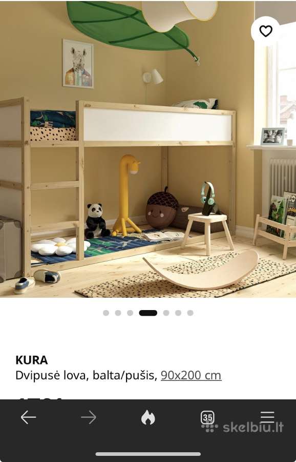 Dvipusė Ikea lova Kura