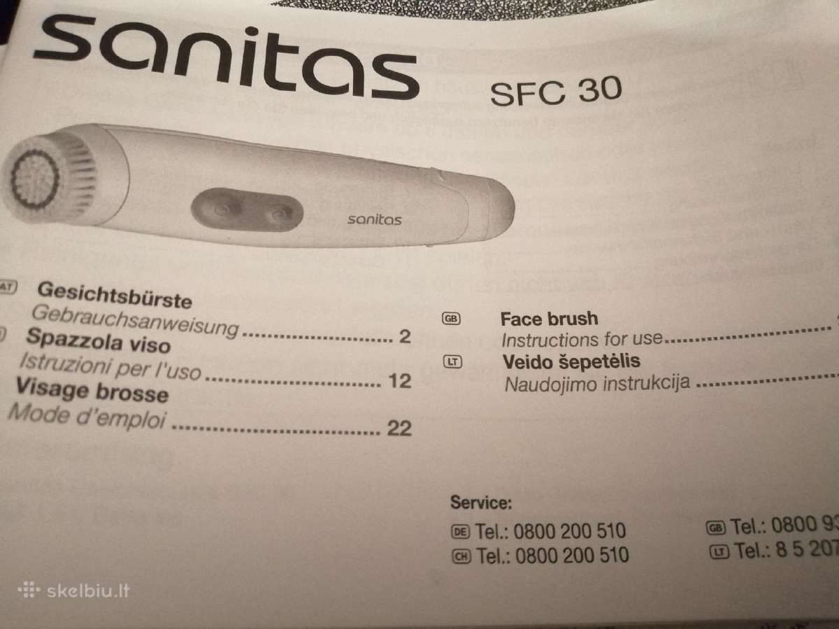 Veido odos valymo stangrinimo šepetėlis Sanitas - nuotraukos Nr. 3