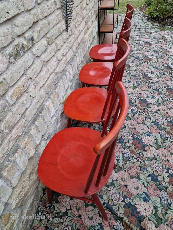 Vintažinės mid century bukmedžio kėdės - nuotraukos Nr. 5