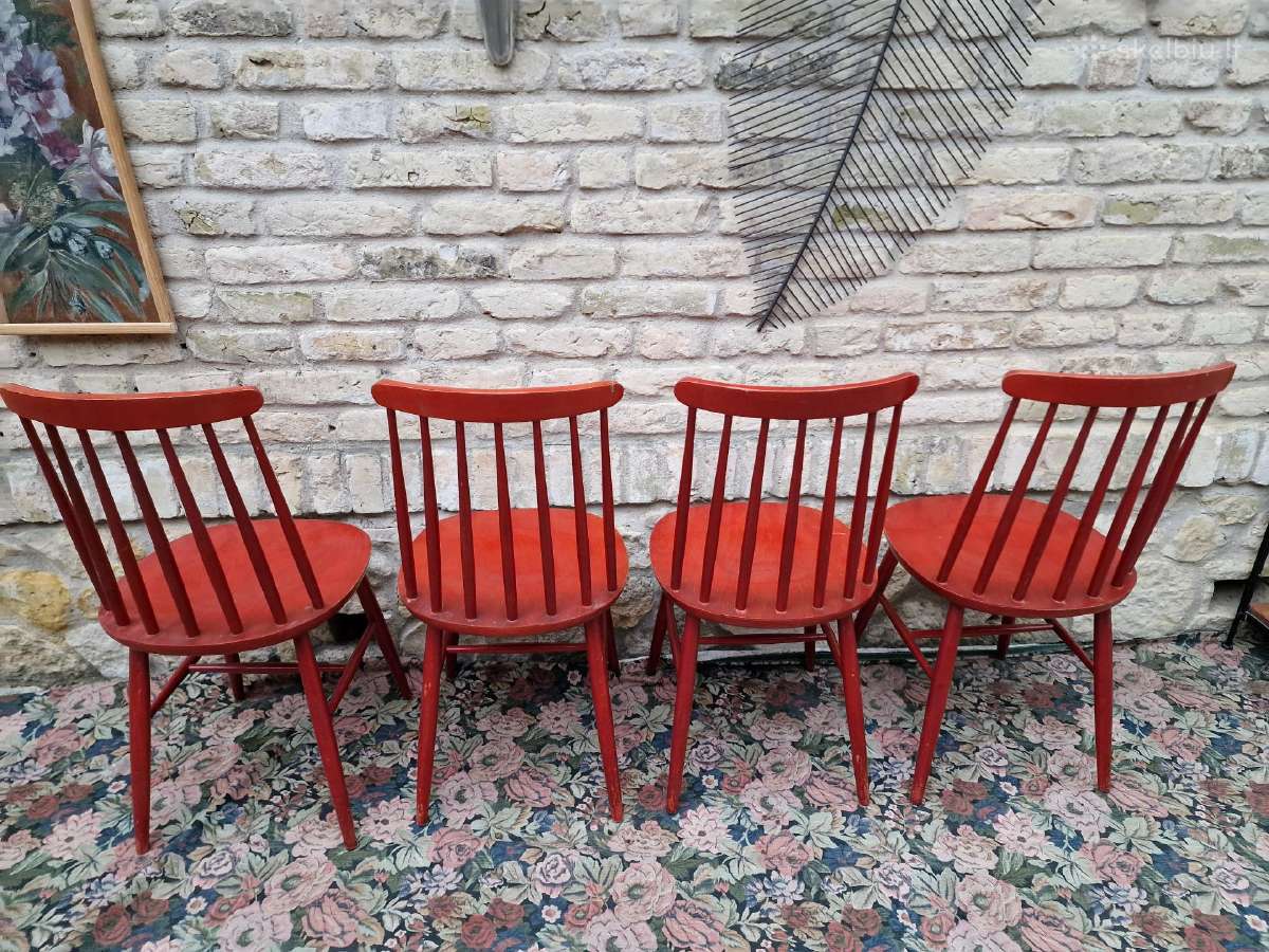 Vintažinės mid century bukmedžio kėdės - nuotraukos Nr. 6