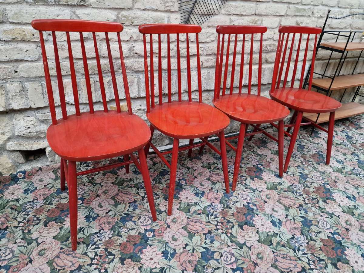 Vintažinės mid century bukmedžio kėdės - nuotraukos Nr. 3