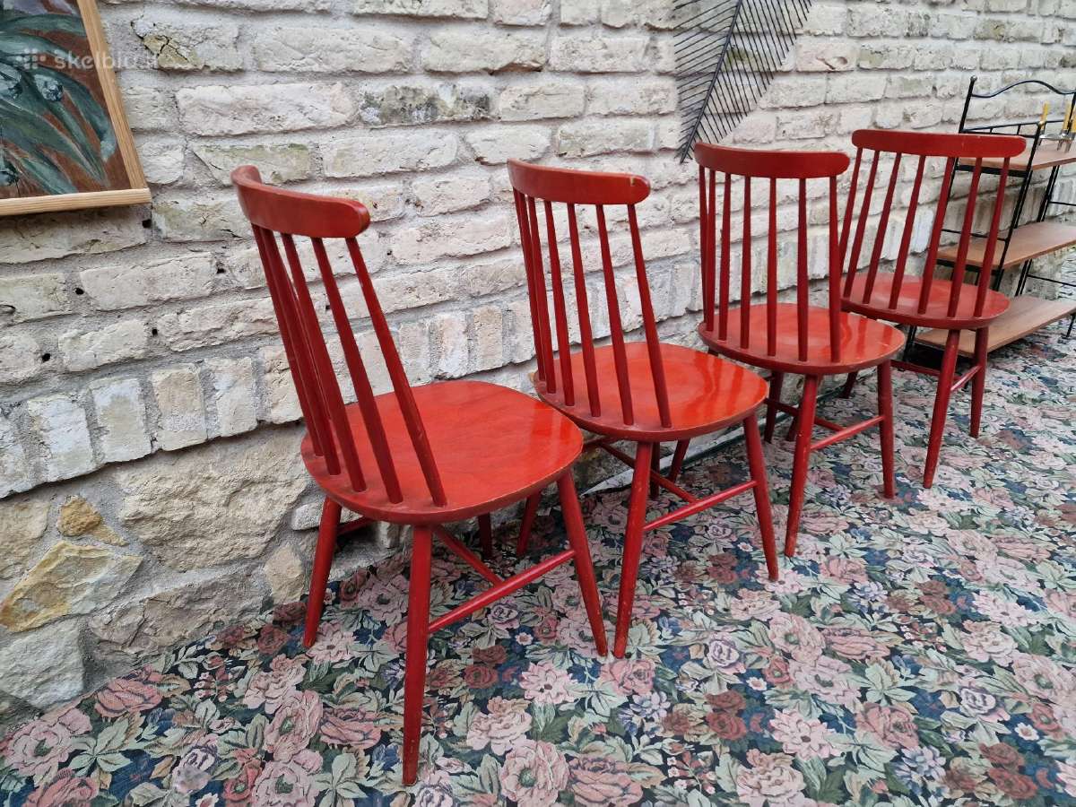 Vintažinės mid century bukmedžio kėdės - nuotraukos Nr. 11