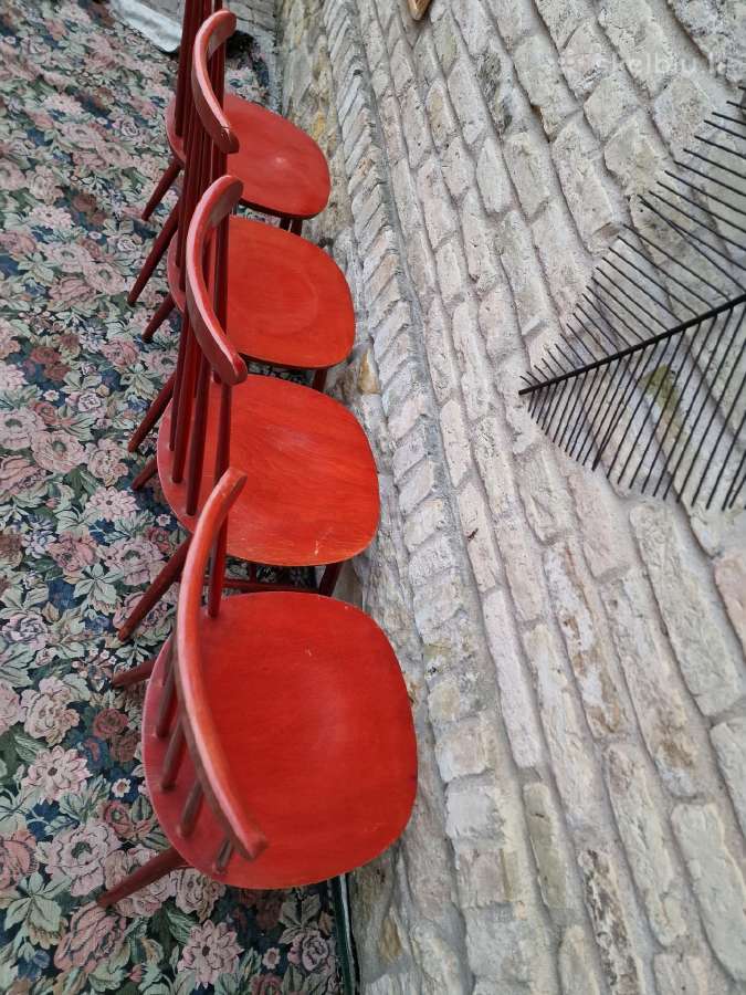 Vintažinės mid century bukmedžio kėdės - nuotraukos Nr. 14