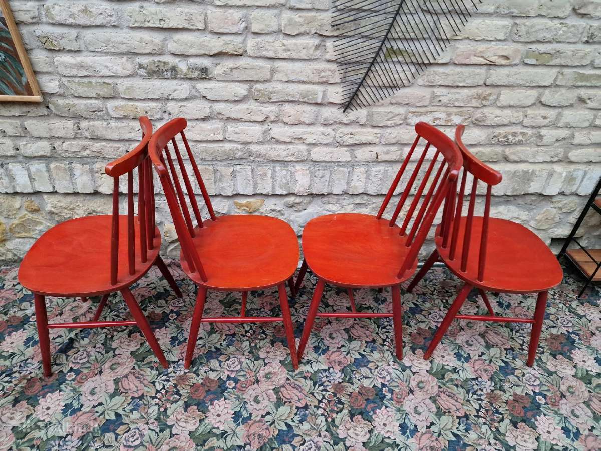 Vintažinės mid century bukmedžio kėdės - nuotraukos Nr. 22