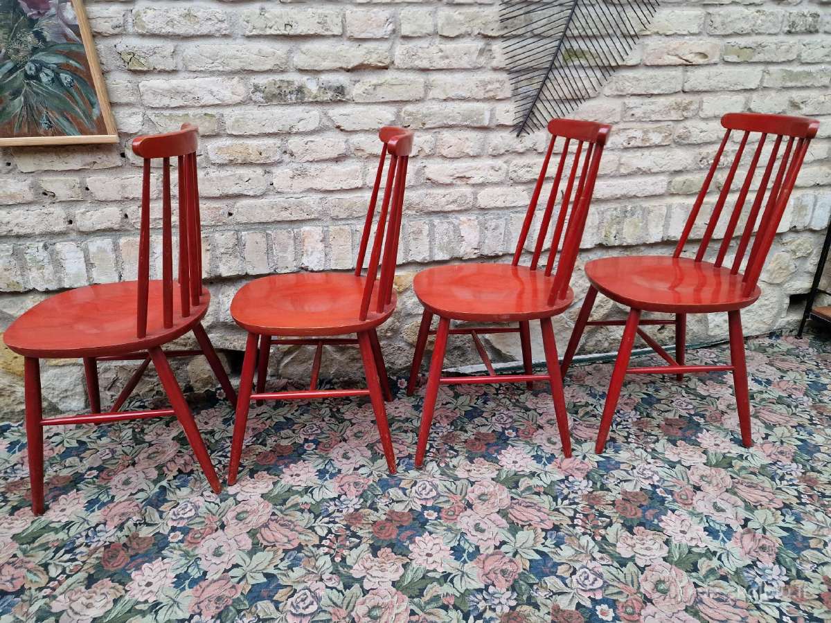 Vintažinės mid century bukmedžio kėdės - nuotraukos Nr. 25