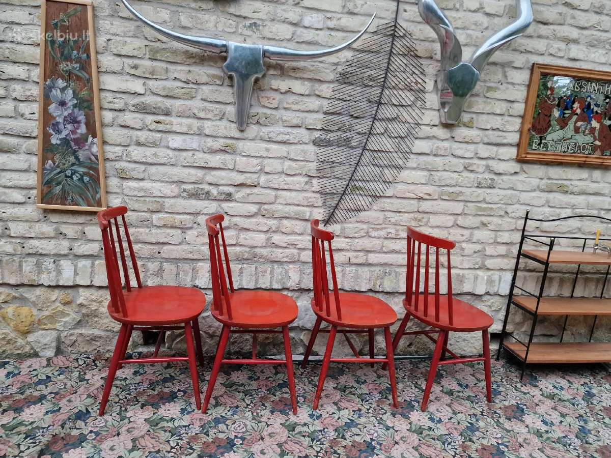 Vintažinės mid century bukmedžio kėdės - nuotraukos Nr. 28