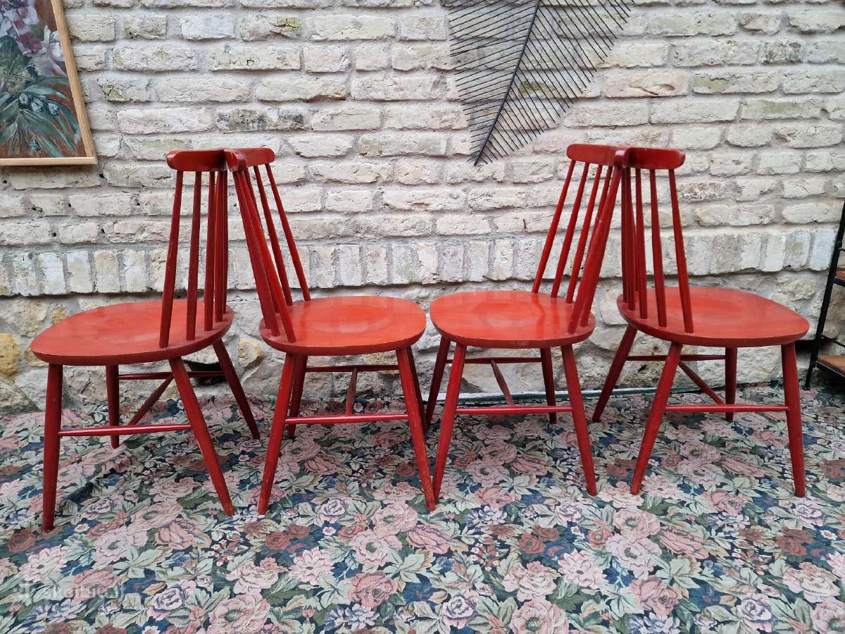 Vintažinės mid century bukmedžio kėdės - nuotraukos Nr. 38
