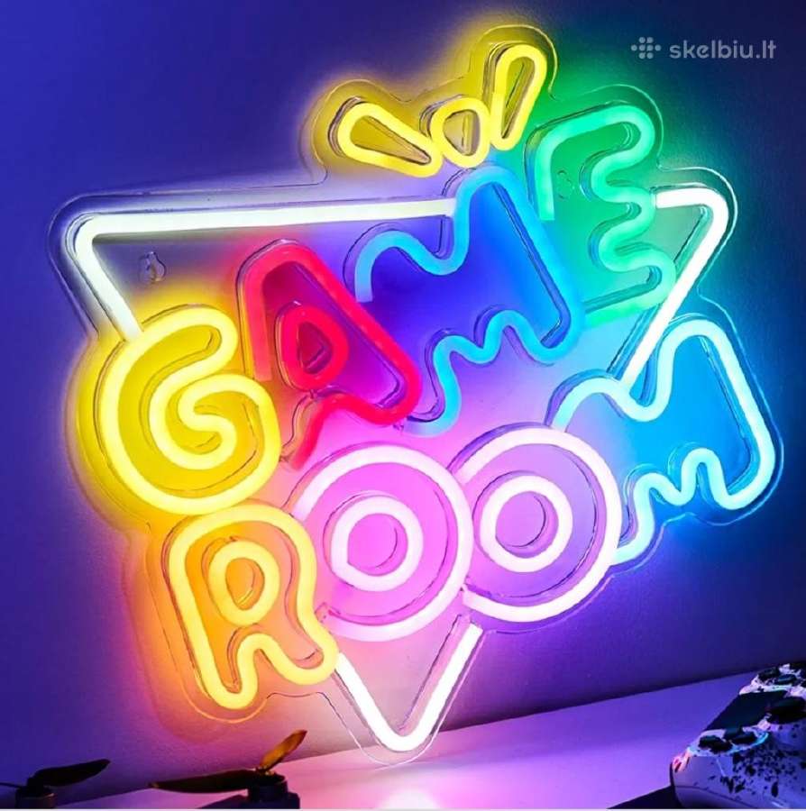 Neoninis LED žaidimo dekoro šviestuvas