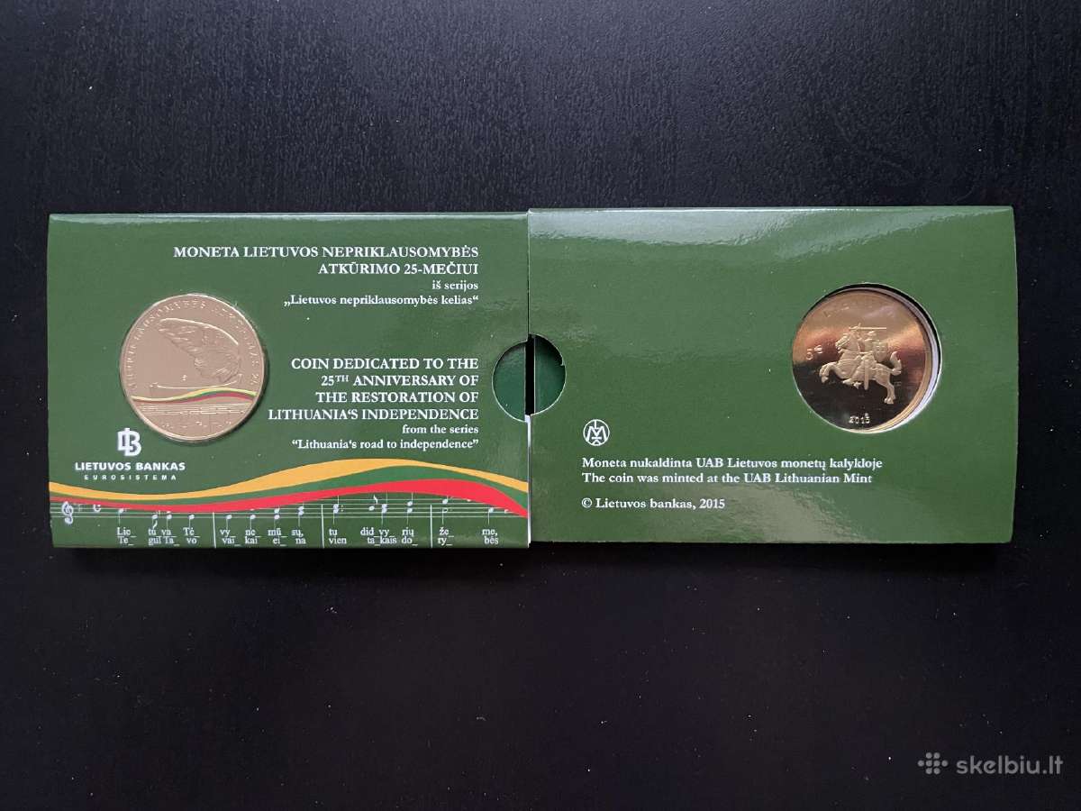 Penki eurai 5€ Lietuva 2015
