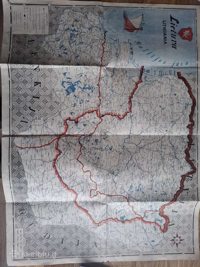 Istorinis Lietuvos žemėlapis 1979 m. JAV