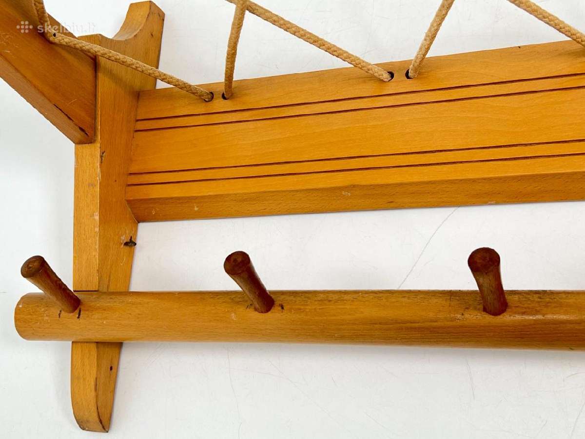 Vintažinė, sieninė medinė kabykla - nuotraukos Nr. 7