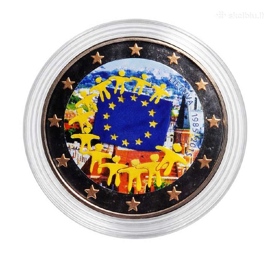 Lietuva 2015 Europos Sąjungos vėliava spalvota