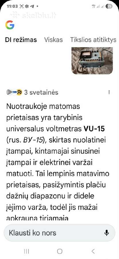 Volmetras Vu-15 - nuotraukos Nr. 2