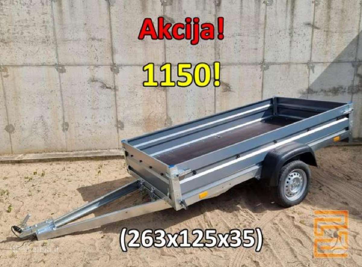 Nauja Stipri 2.6m Linginė priekaba