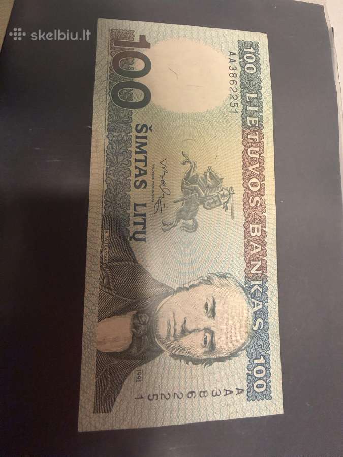 100 litų 1991 metų banknotas