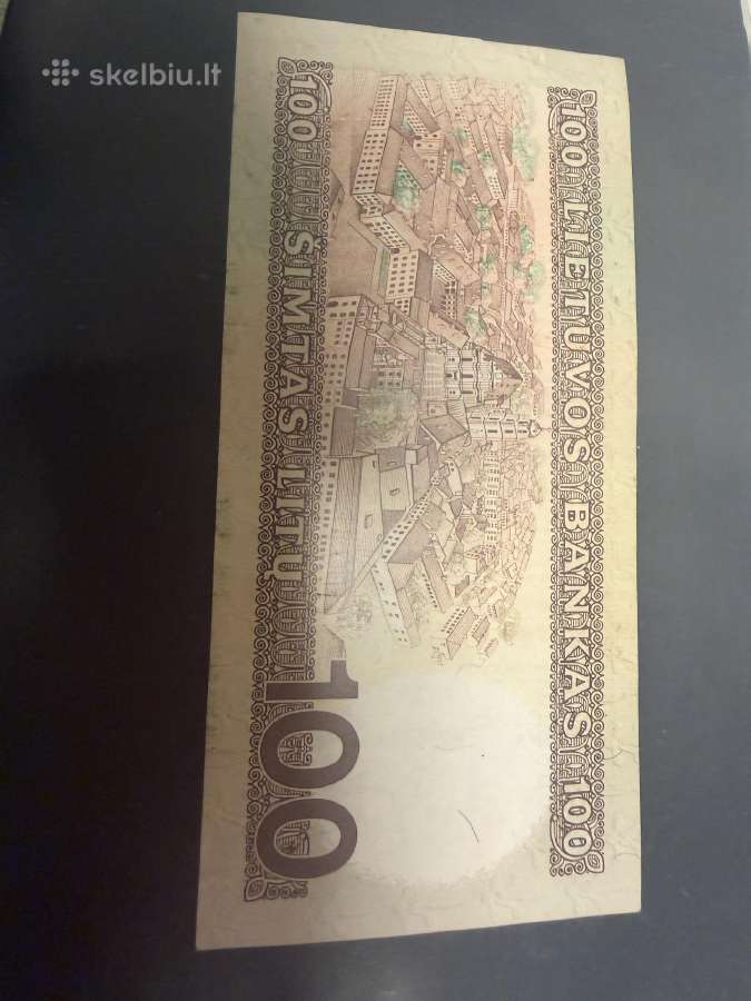 100 litų 1991 metų banknotas - nuotraukos Nr. 2