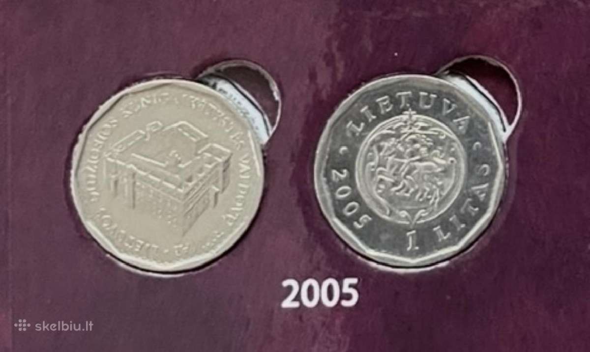 64x vienas litas 1lt Valdovų rūmai 2005