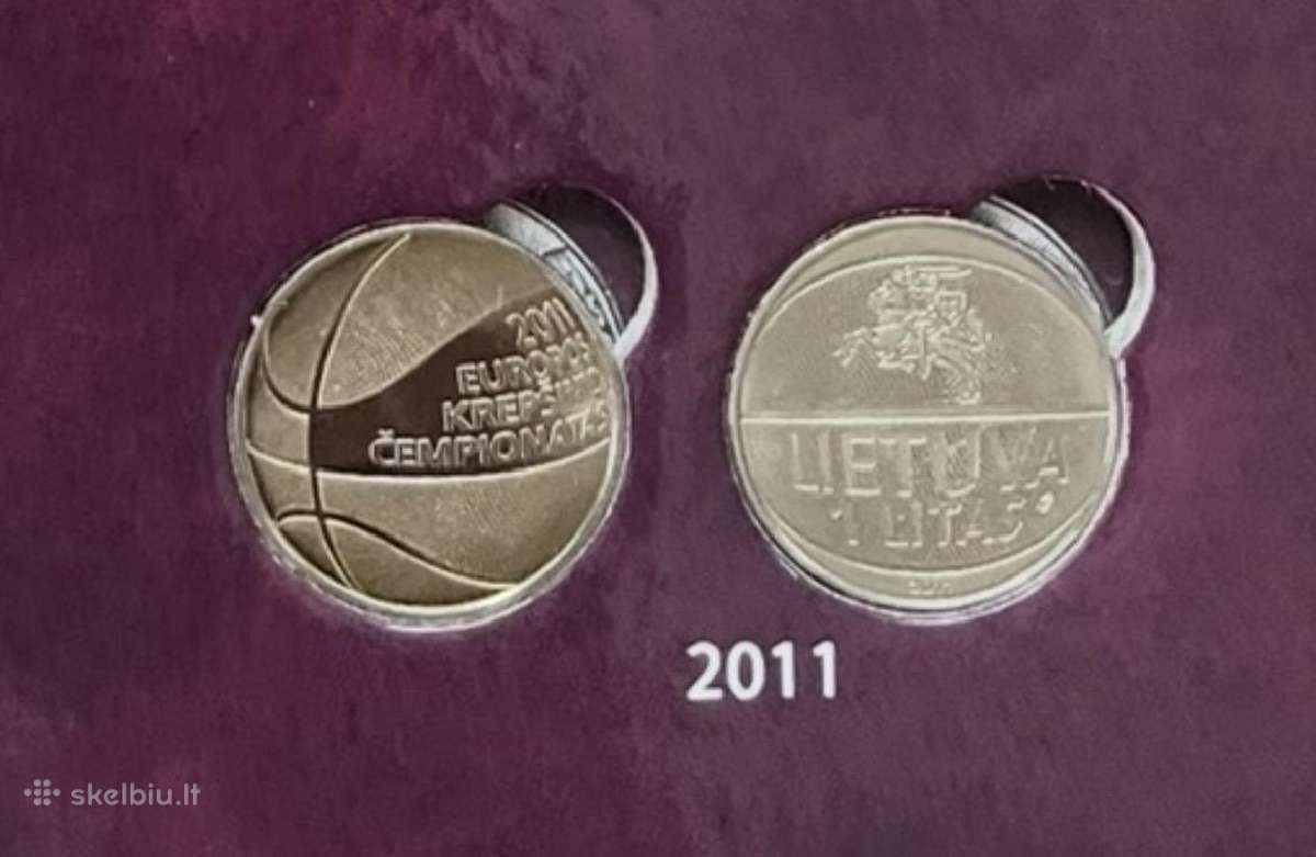 117x vienas litas 1lt Krepšinis kamuolys 2013