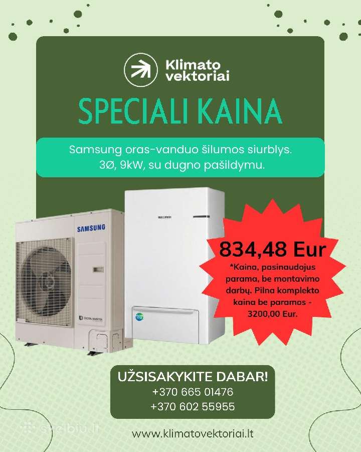Samsung šilumos siurblys oras-vanduo
