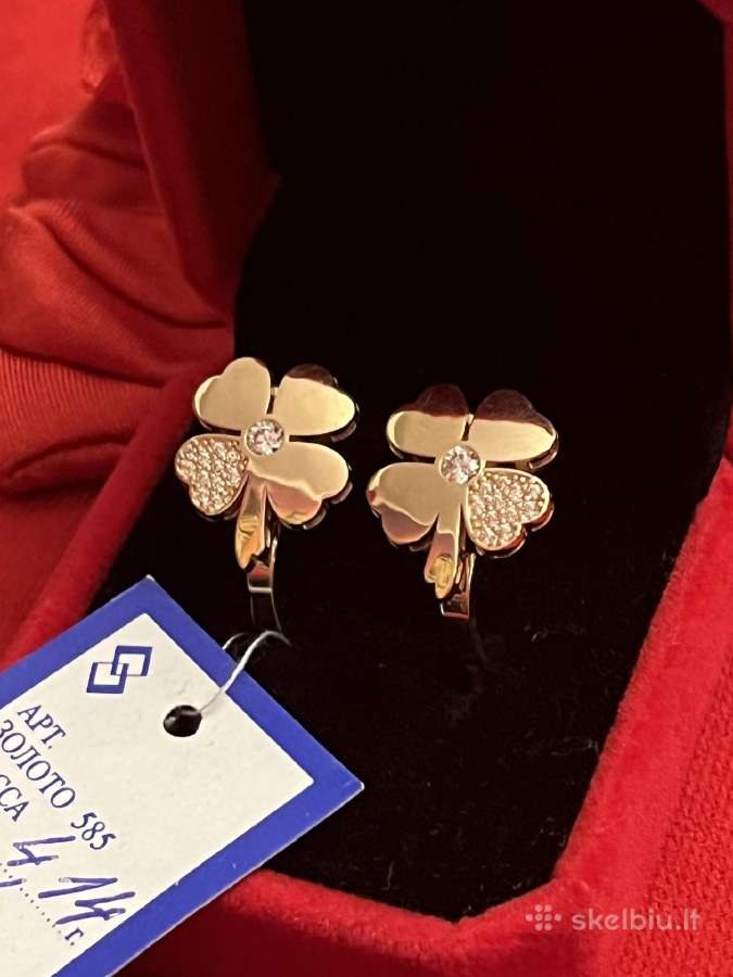 Prabangūs išskirtiniai auksiniai auskarai Kleopatr - nuotraukos Nr. 19