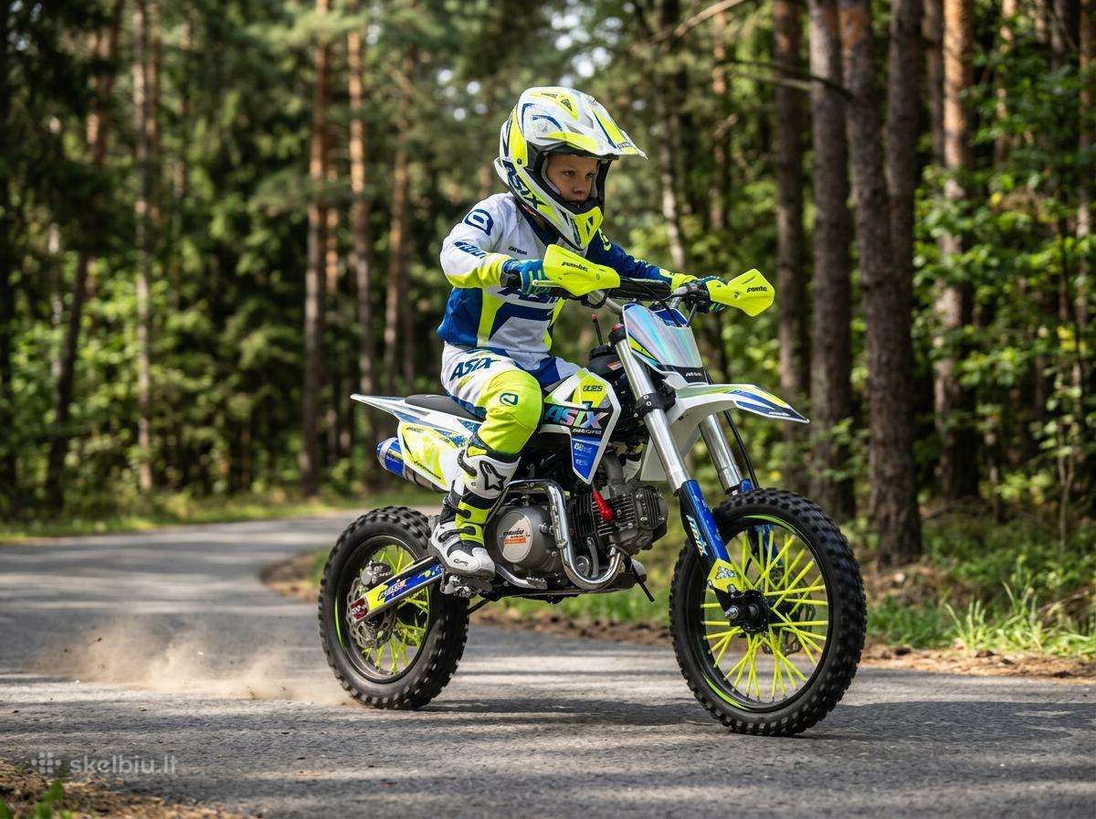 Krosinis motociklas Dt125 125cc su el. Starteriu