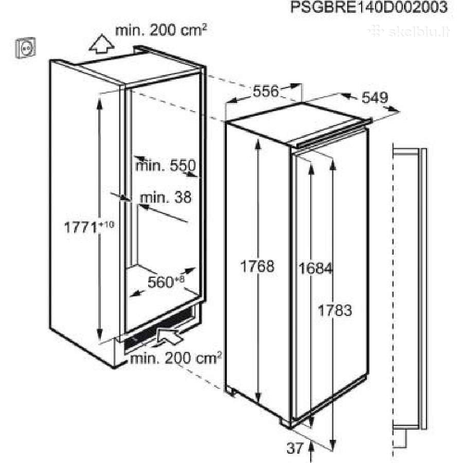 Montuojamas šaldytuvas Aeg Sfe818f1dc - nuotraukos Nr. 3