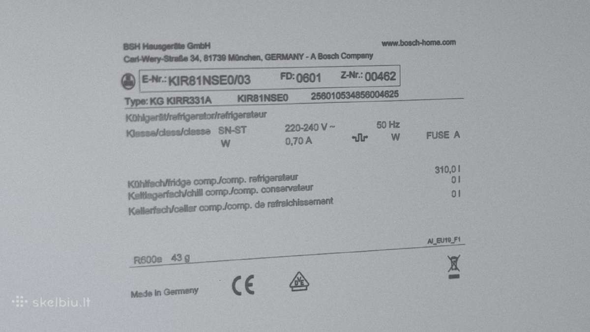 Naujas Bosch Kir81nse0 įmont+ garantija - nuotraukos Nr. 8
