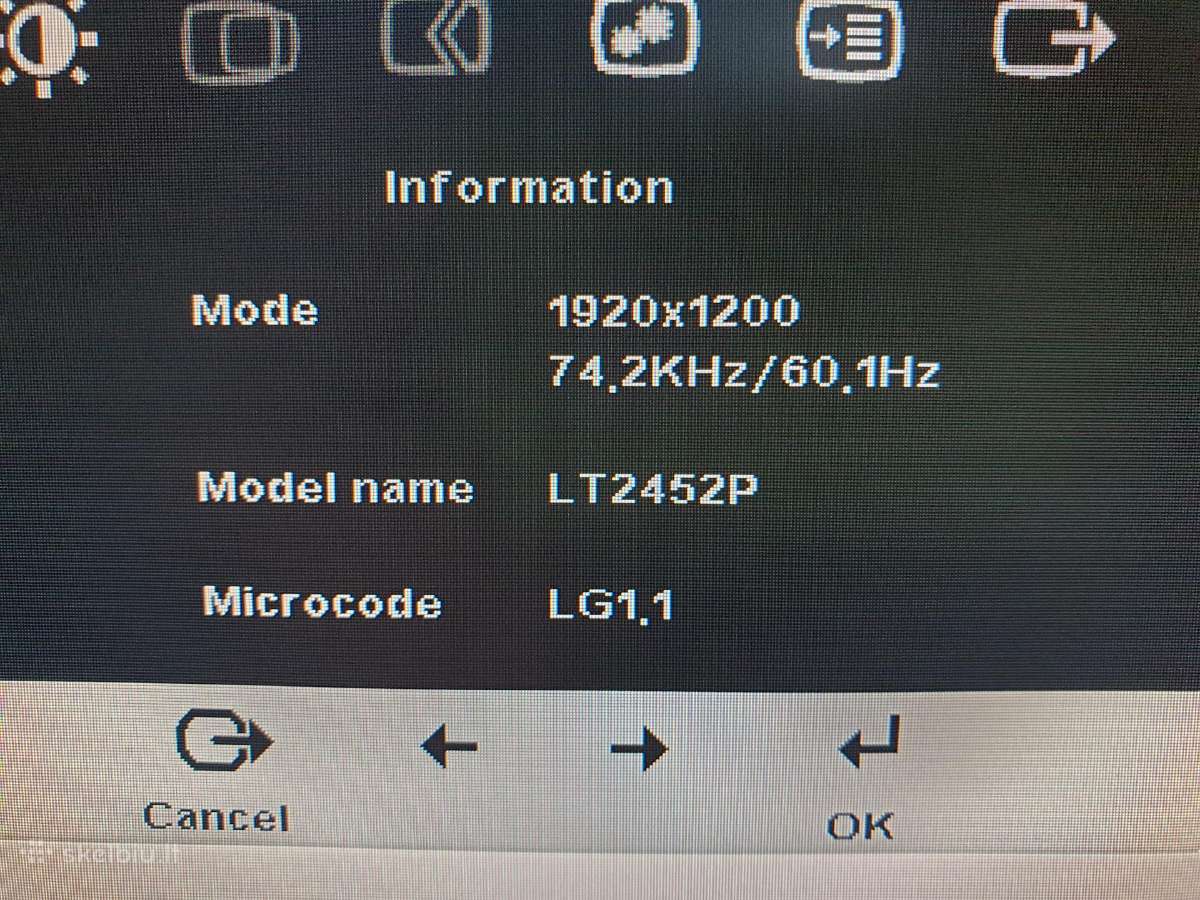 24,5" lenovo lt2452pwc 1920x1200 - nuotraukos Nr. 10