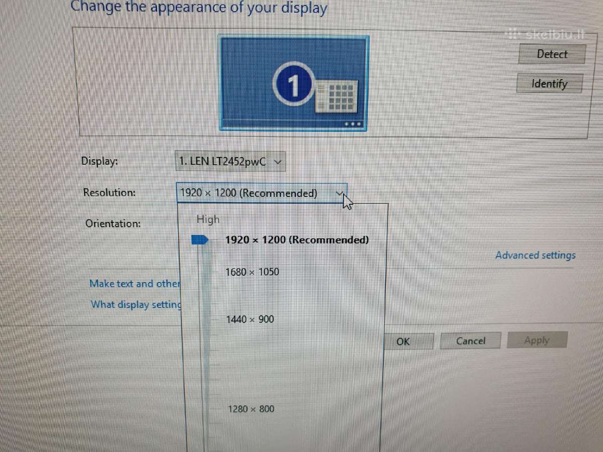 24,5" lenovo lt2452pwc 1920x1200 - nuotraukos Nr. 11