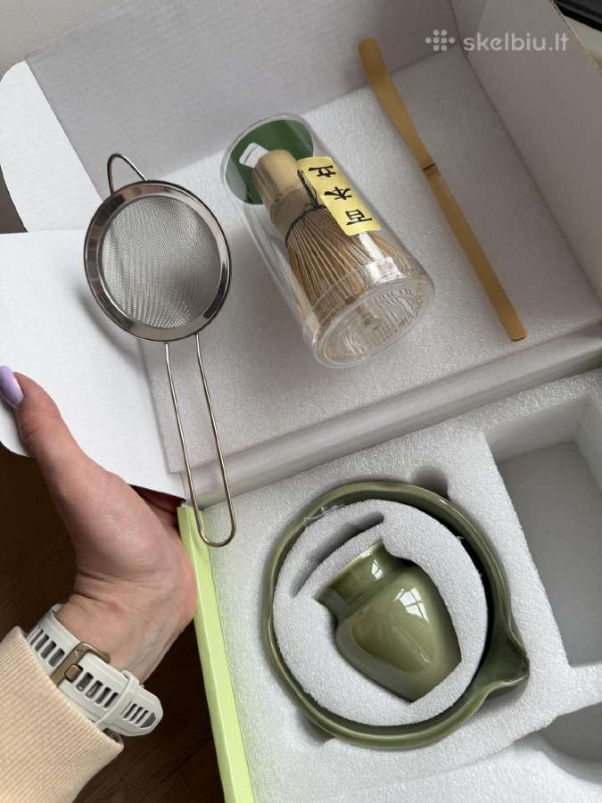 Matcha rinkinys 5 dalių su dubenėliu, šluotele - nuotraukos Nr. 3
