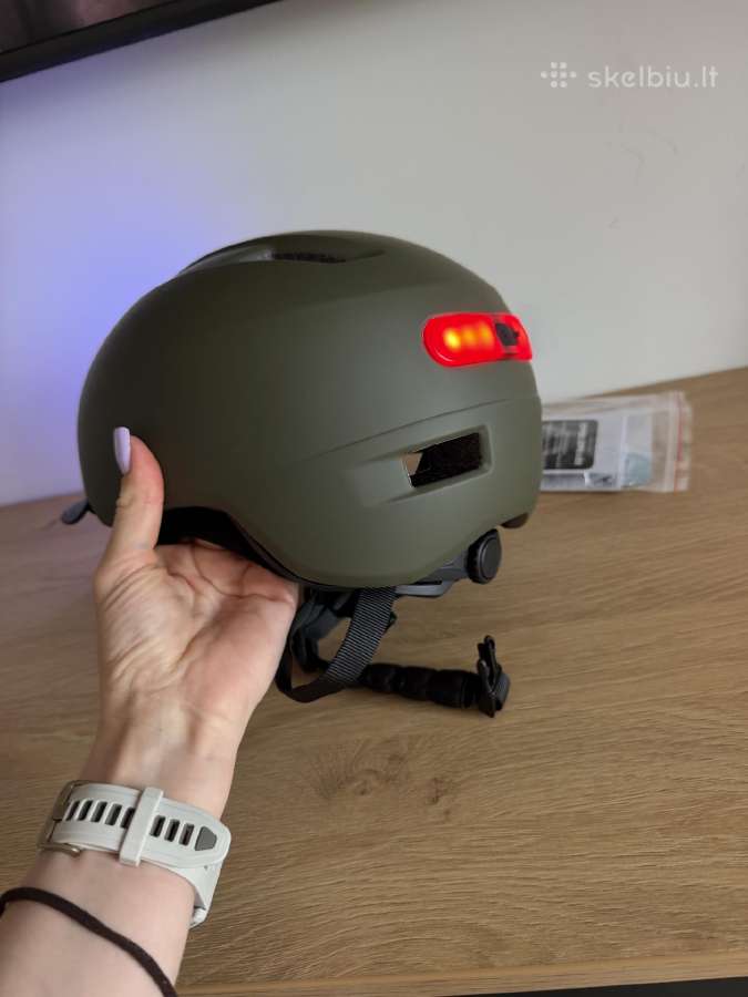 Dviračio šalmas su LED apšvietimu Usb įkraun