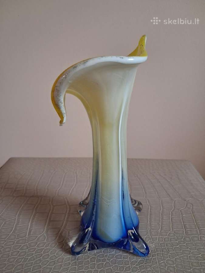 Vintažinė Murano stiklo „jack-in-the-pulpit“ vaza - nuotraukos Nr. 3