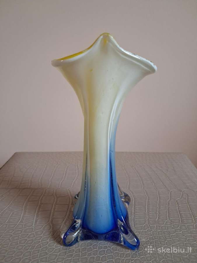 Vintažinė Murano stiklo „jack-in-the-pulpit“ vaza - nuotraukos Nr. 4